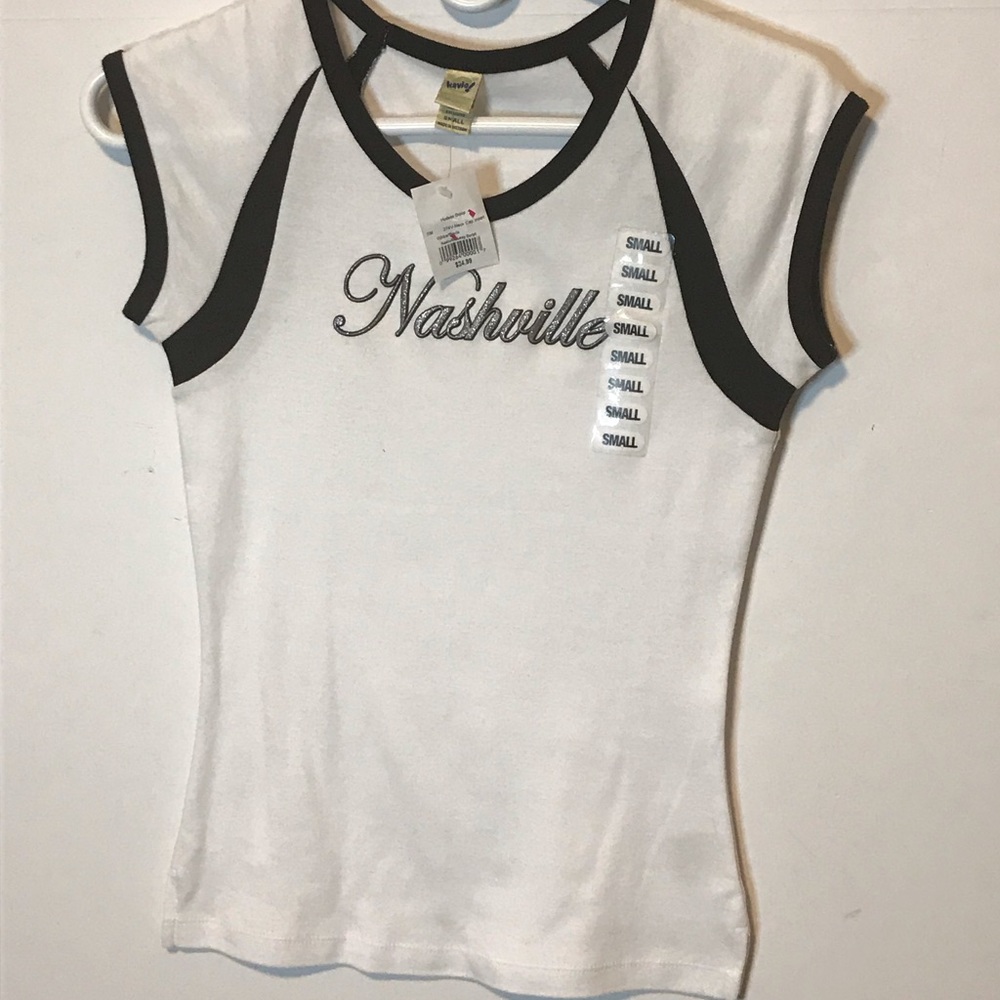 Kavio!  Womens Nashville Black & White Tee Small